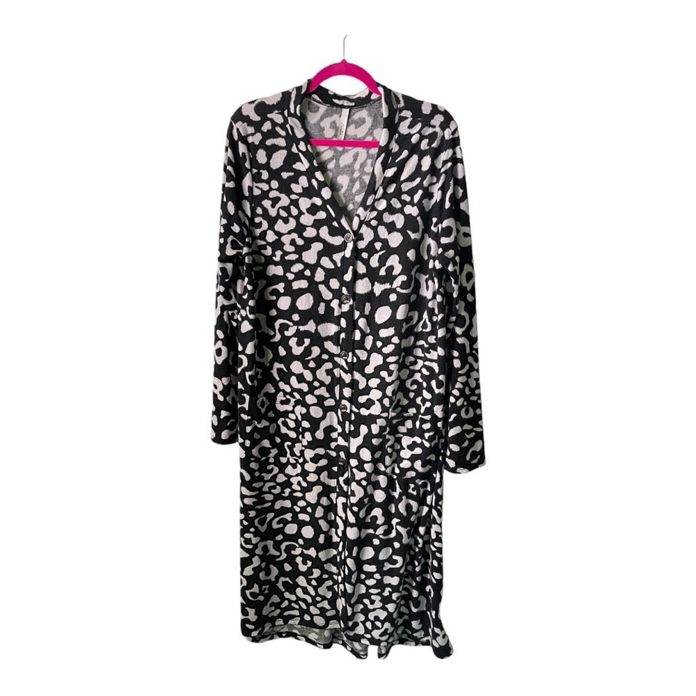 Celeste Leopard Print Button Cardigan